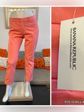❣️🆕Banana Republic Sloan Fit Ankle Pants in Coral Office/Business Causal/Work❣️
